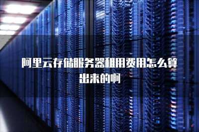存儲服務器租用費用怎么算出來的啊